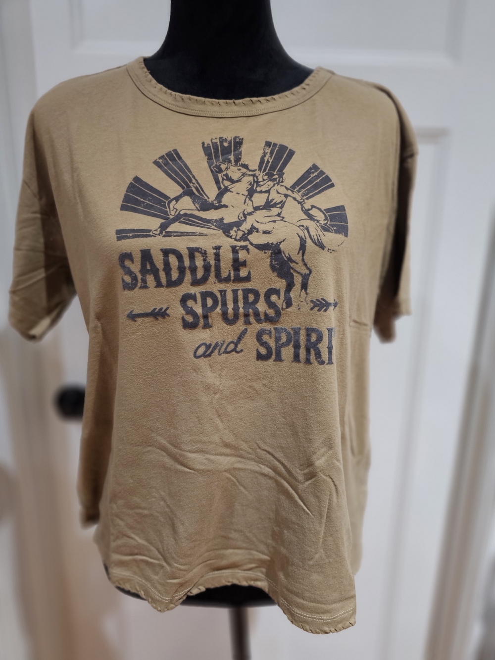 Miss Me - Tan Western Graphic Tee